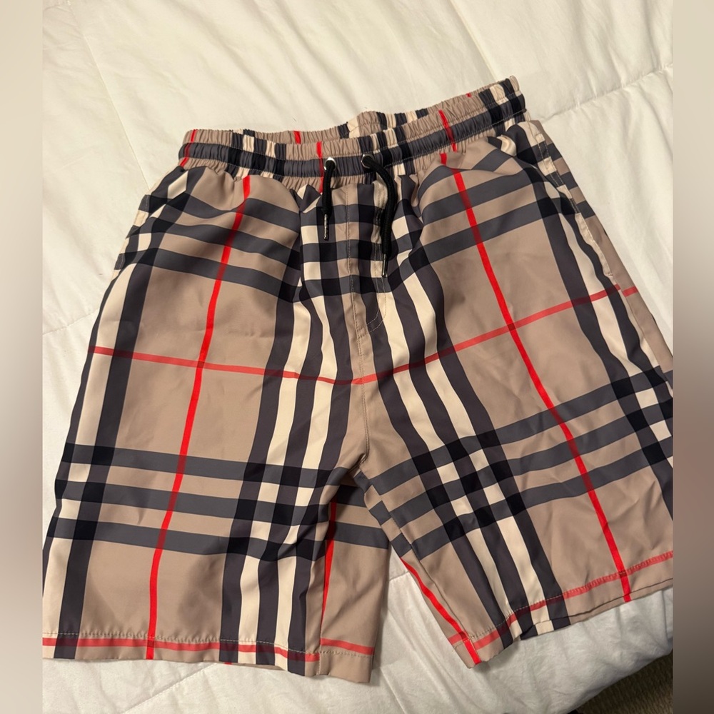 Burberry men’s bathing suit trunks, used in good condition